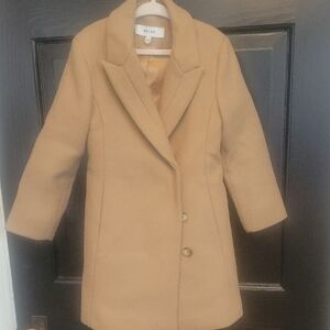Reiss Camel Kids Wool Coat